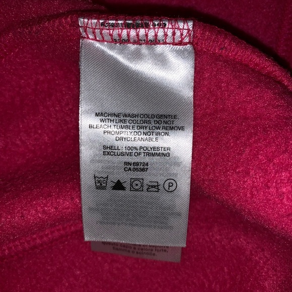 PINK GIRLS COLUMBIA ZIP-UP FLEECE JACKET - Picture 6 of 6